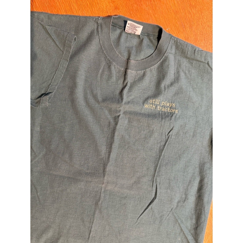Vintage‎ Still Plays With Tractors T Shirt XL Green Single Stitch USA Oneita